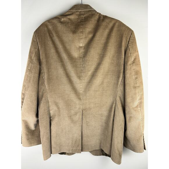 VTG Hunt Valley Corduroy Sport Coat Men's 44 L Tan Brown Jacket Blazer Academia - Picture 14 of 16